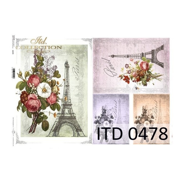 Decoupagepapier ITD D0478M