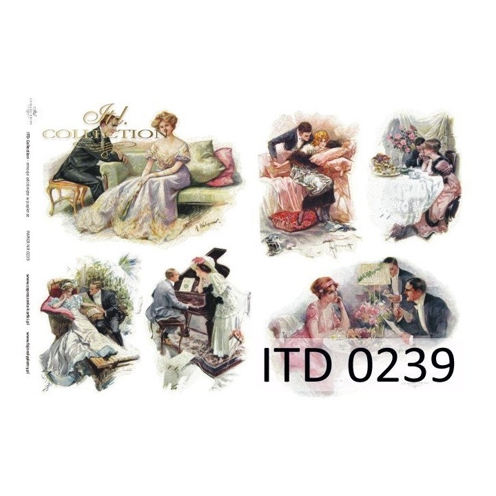 Decoupagepapier ITD D0239M
