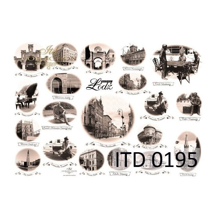 Decoupagepapier ITD D0195M