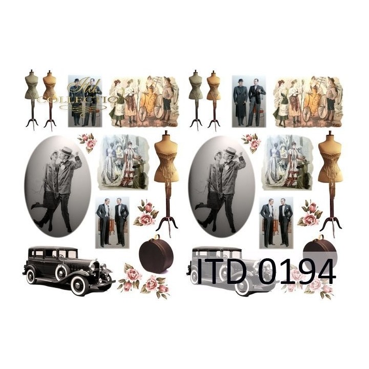 Decoupagepapier ITD D0194M