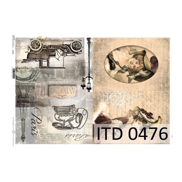 Decoupagepapier ITD D0476M