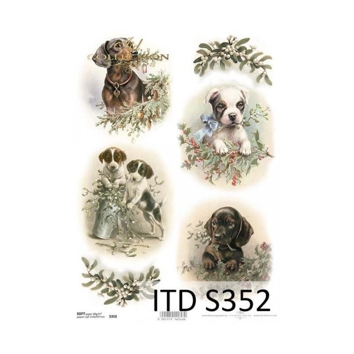 Decoupagepapier Soft ITD S0352