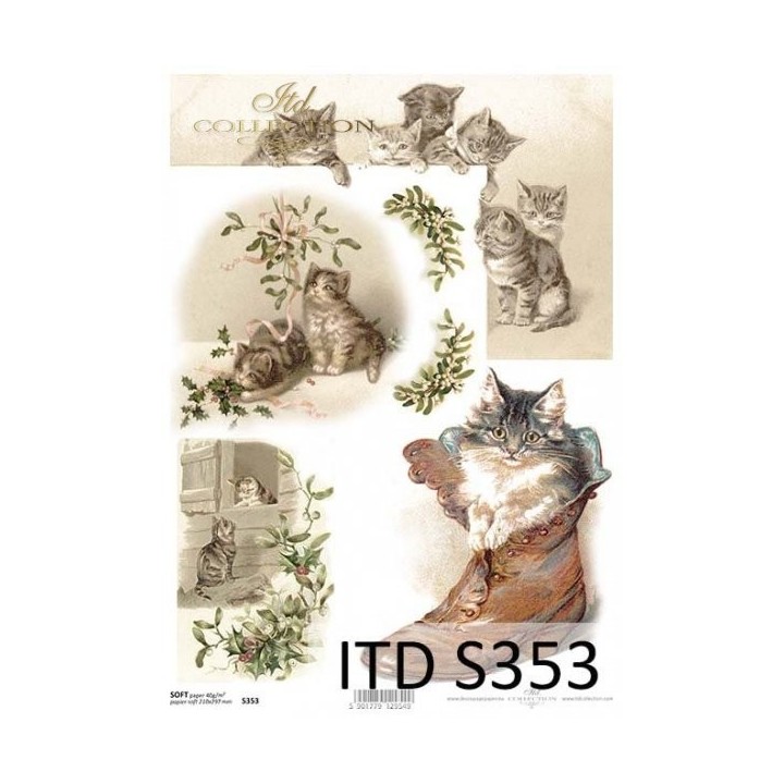 Decoupagepapier Soft ITD S0353