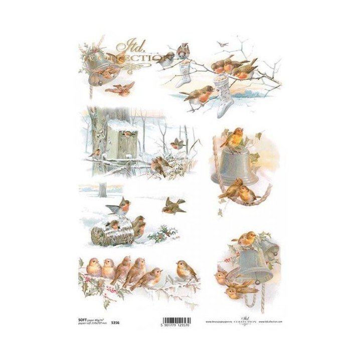 Decoupagepapier Soft ITD S0356