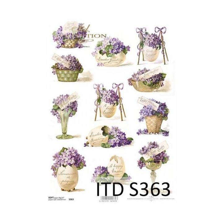 Decoupagepapier Soft ITD S0363