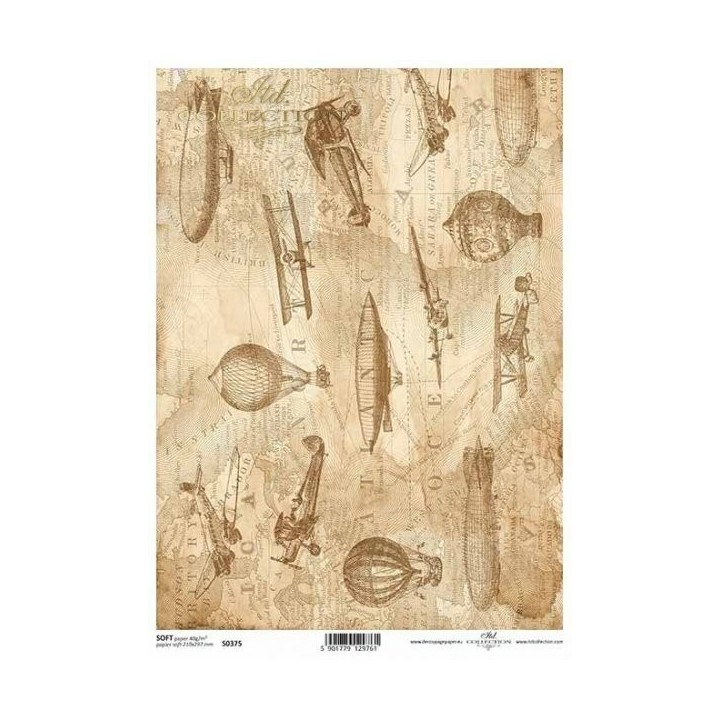 Decoupagepapier Soft ITD S0375