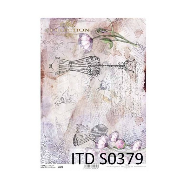 Decoupagepapier Zacht ITD S0379