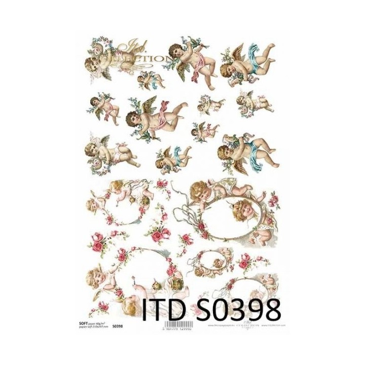 Decoupagepapier Soft ITD S0398