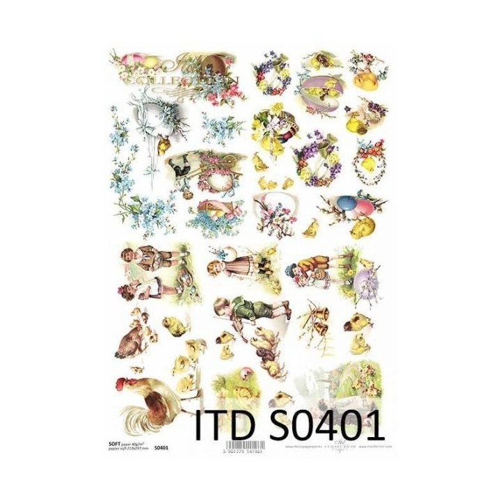 Decoupagepapier Soft ITD S0401