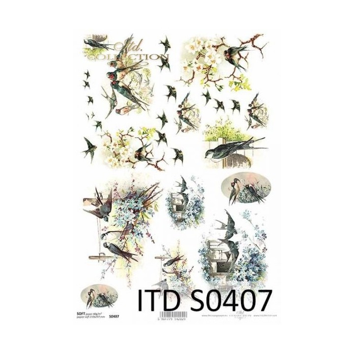 Decoupagepapier Zacht ITD S0407