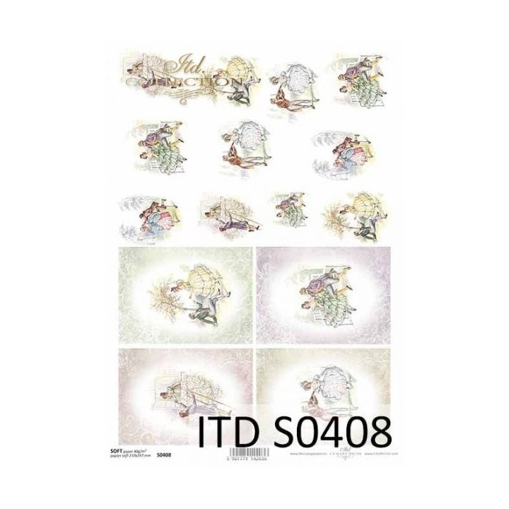 Decoupagepapier Soft ITD S0408