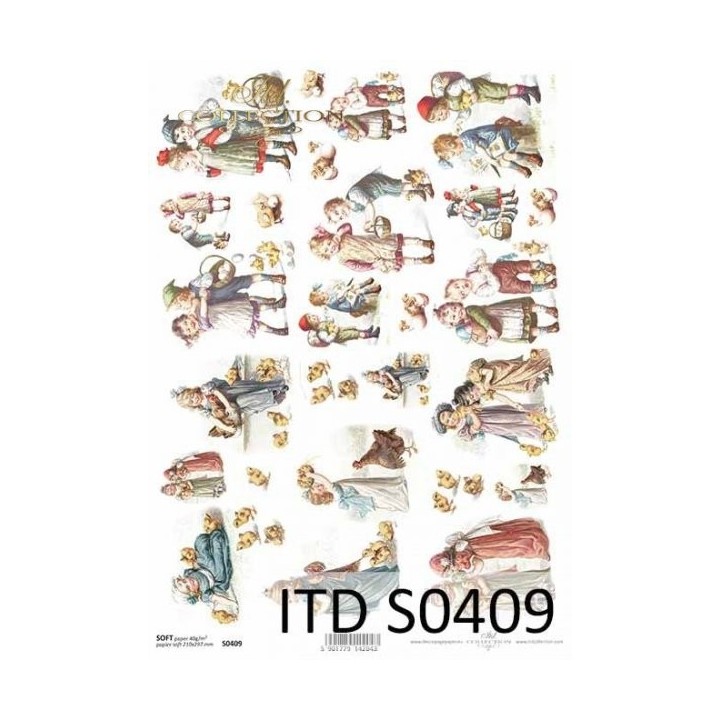 Decoupagepapier Soft ITD S0409