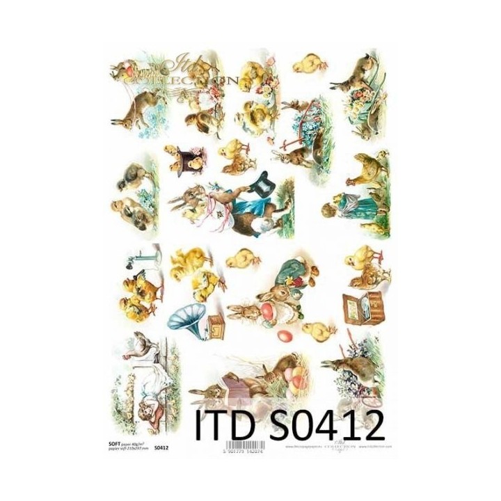 Decoupagepapier Soft ITD S0412
