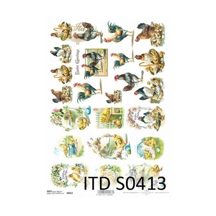 Decoupagepapier Soft ITD S0413