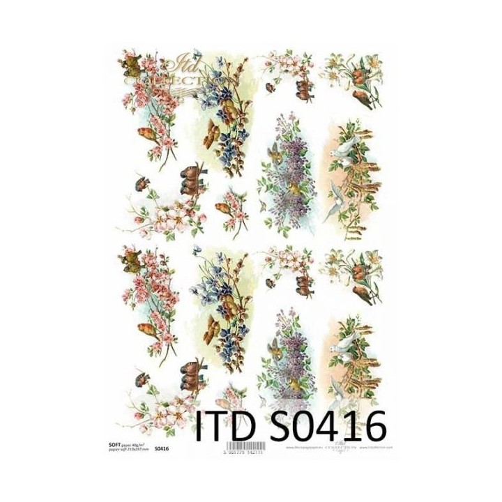 Decoupagepapier Soft ITD S0416