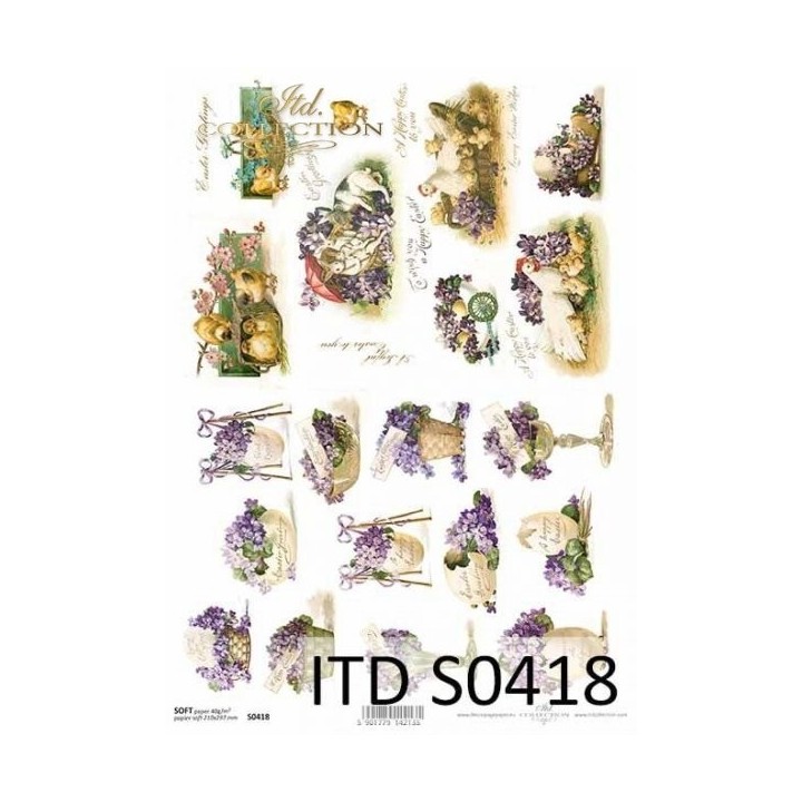 Decoupagepapier Soft ITD S0418