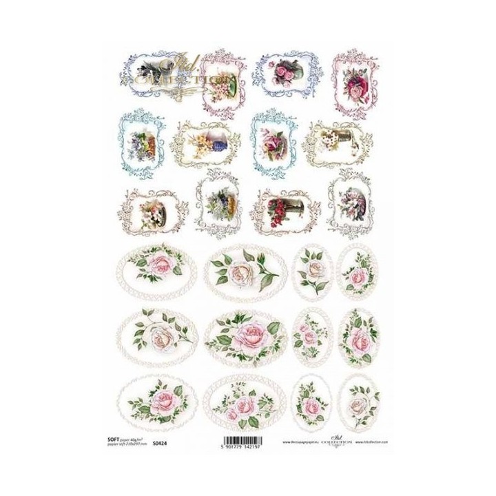 Decoupagepapier Soft ITD S0424