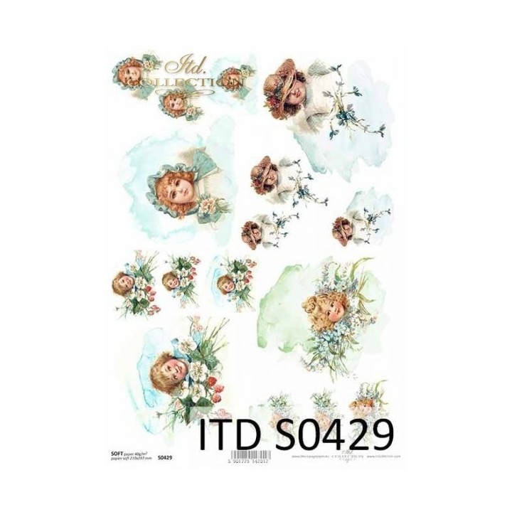 Decoupagepapier Zacht ITD S0429