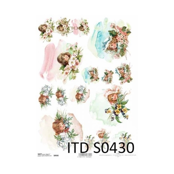 Decoupagepapier Soft ITD S0430