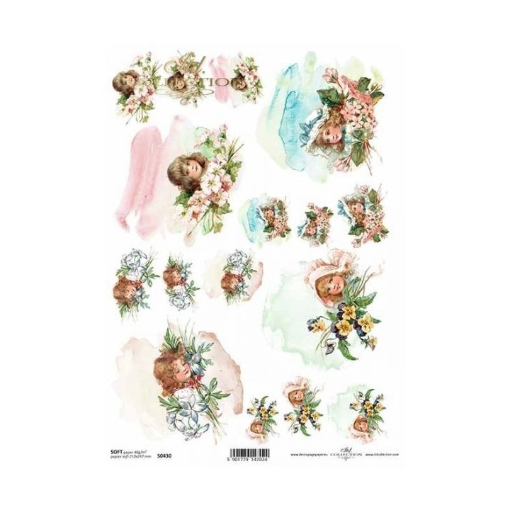 Decoupagepapier Soft ITD S0430