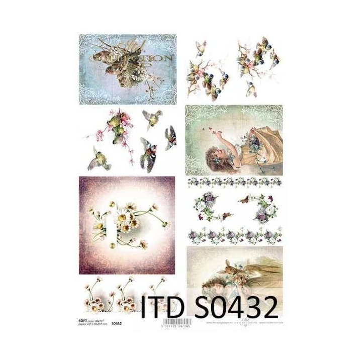 Decoupagepapier Zacht ITD S0432