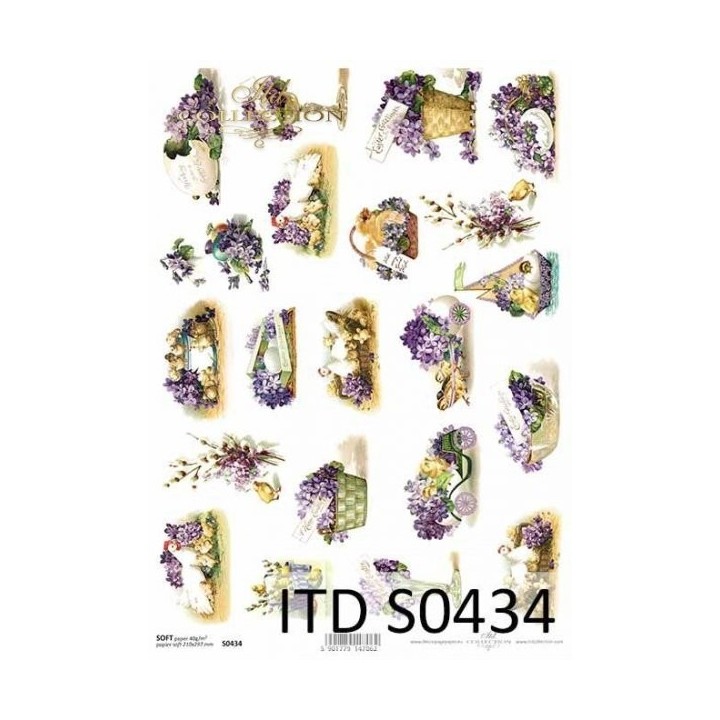 Decoupagepapier Soft ITD S0434