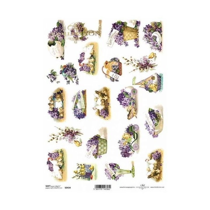 Decoupagepapier Soft ITD S0434