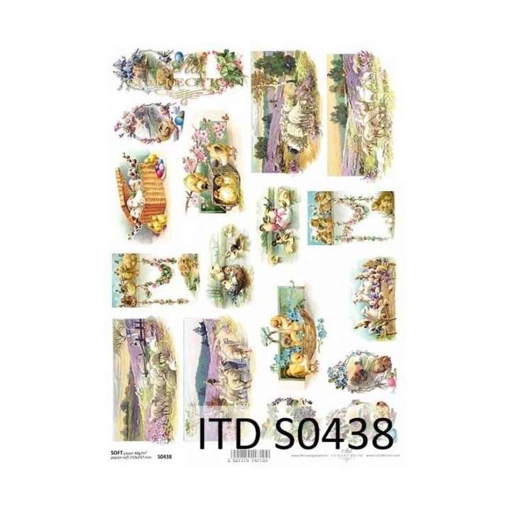 Decoupagepapier Zacht ITD S0438