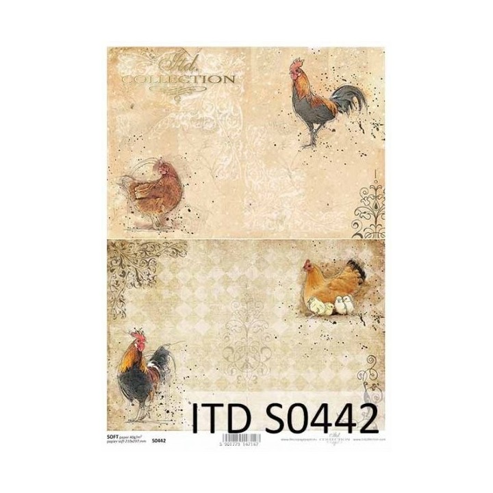 Decoupagepapier Zacht ITD S0442
