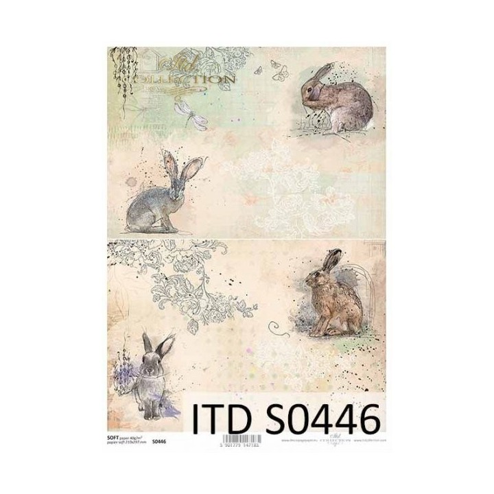 Decoupagepapier Soft ITD S0446