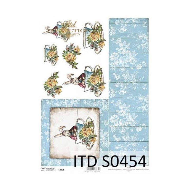 Decoupagepapier Soft ITD S0454