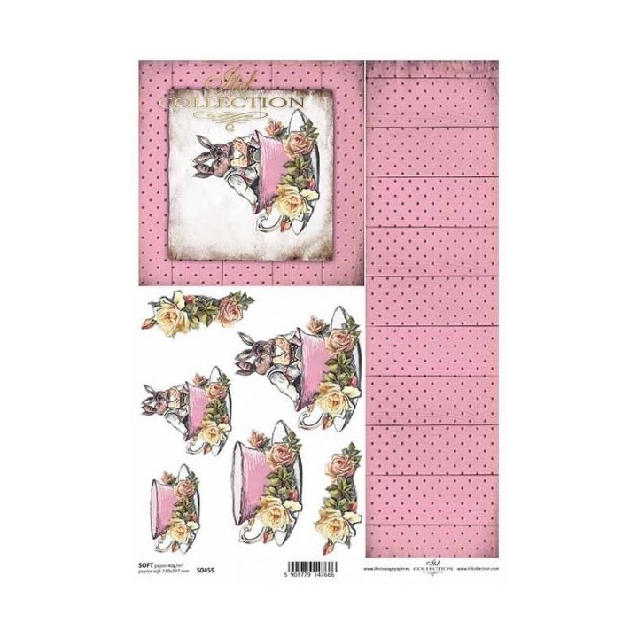 Decoupagepapier Soft ITD S0455