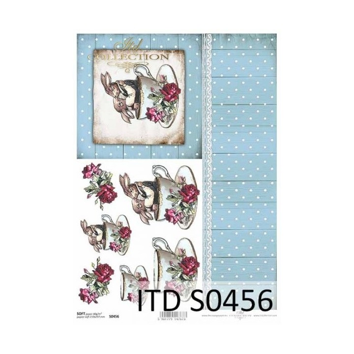Decoupagepapier Soft ITD S0456