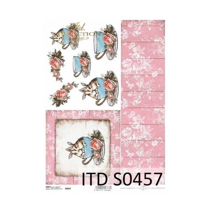 Decoupagepapier Soft ITD S0457