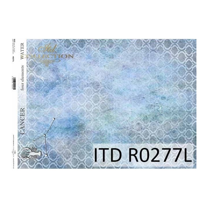 Rijstpapier R0277L Four Elements-Water