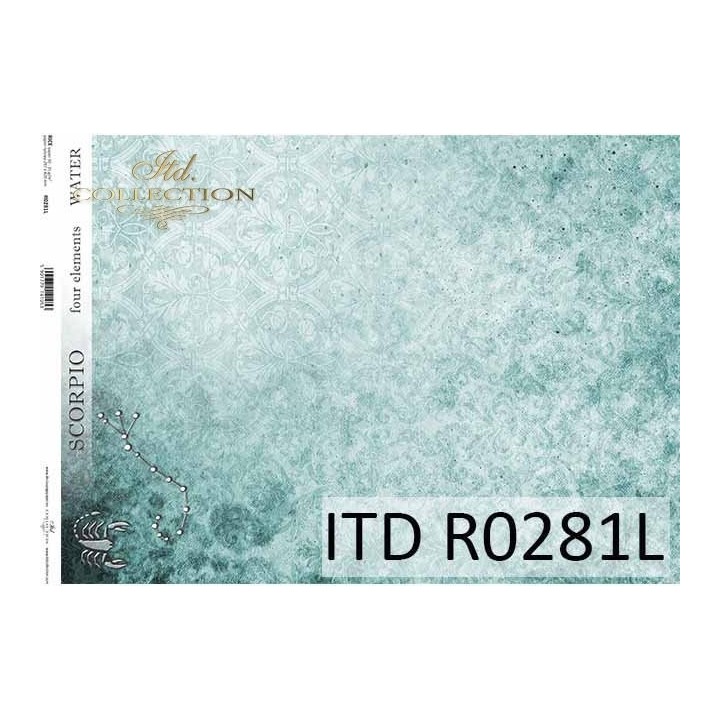 Rijstpapier R0281L Four Elements-Water