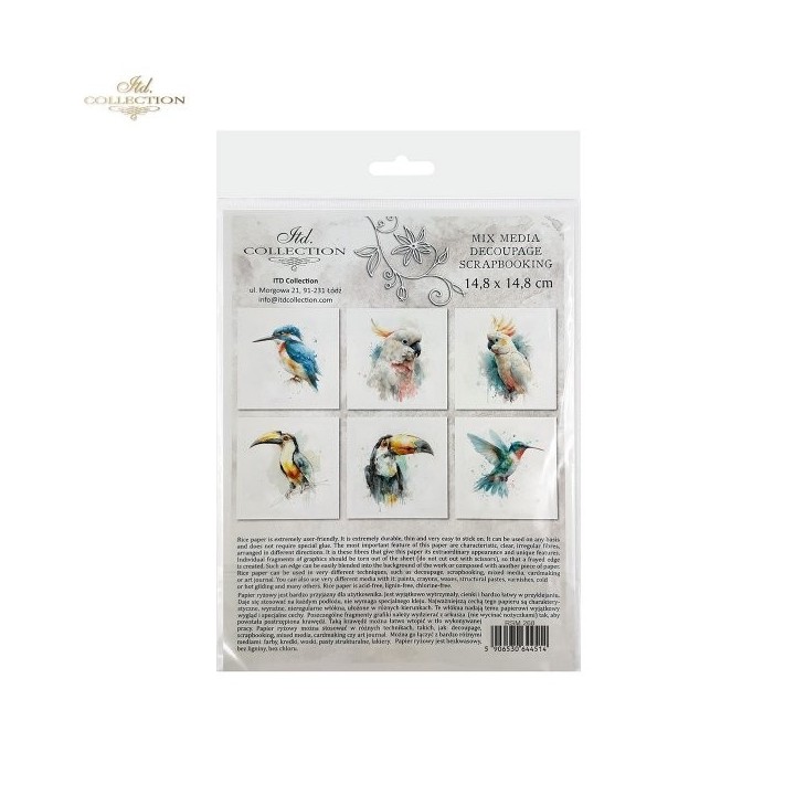 Rijstpapierset RSM268 Tropical Dreams