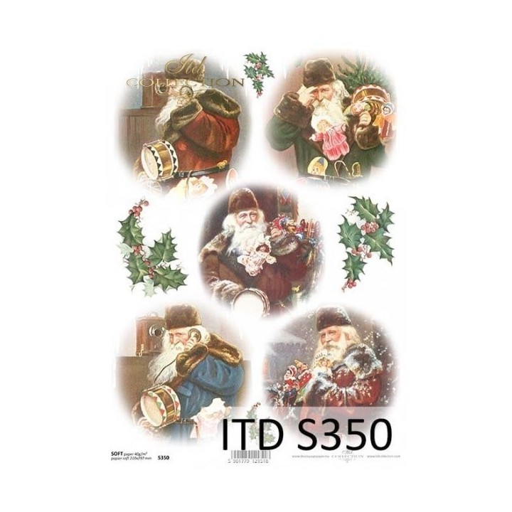 Decoupagepapier Soft ITD S0350