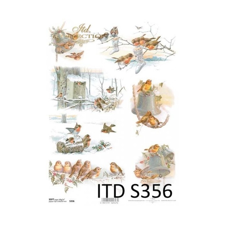 Decoupagepapier Soft ITD S0356