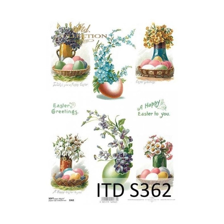 Decoupagepapier Soft ITD S0362