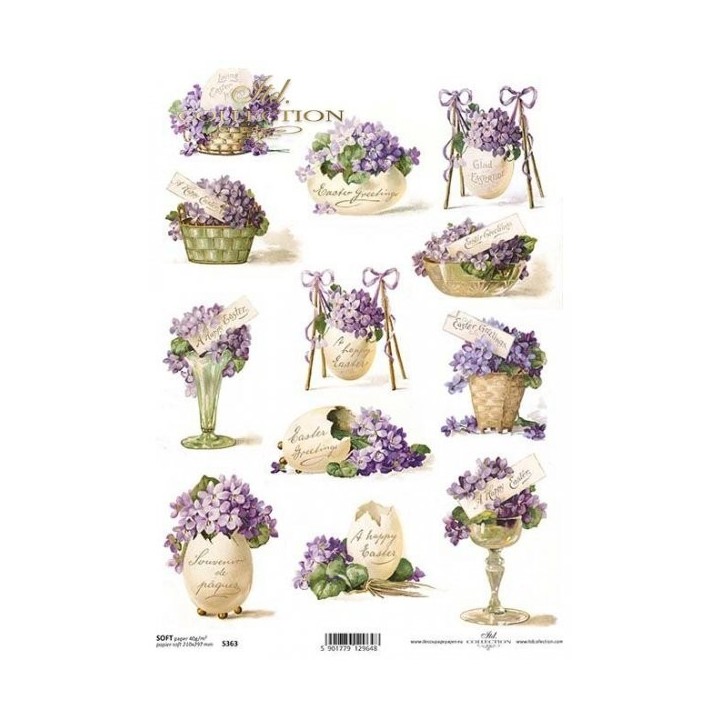 Decoupagepapier Soft ITD S0363