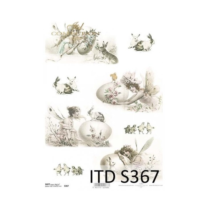 Decoupagepapier Zacht ITD S0367