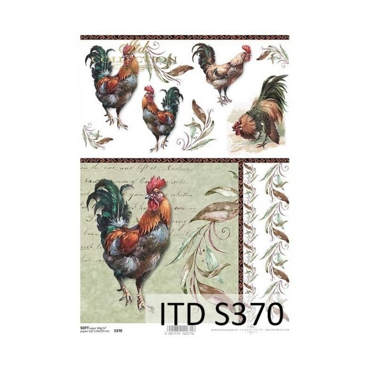 Decoupagepapier Soft ITD S0370