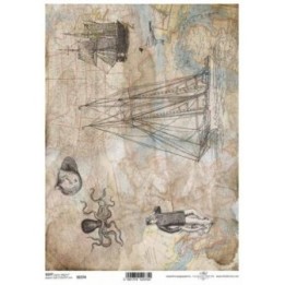 Decoupagepapier Soft ITD S0374