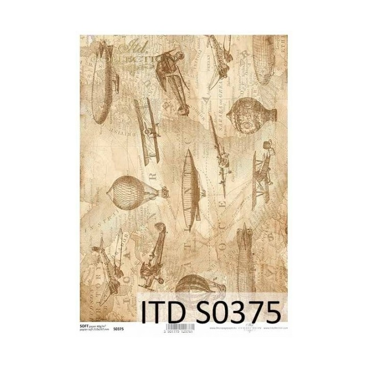 Decoupagepapier Soft ITD S0375