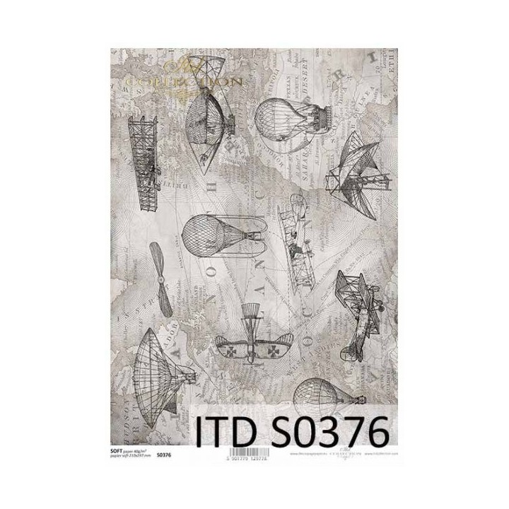 Decoupagepapier Soft ITD S0376