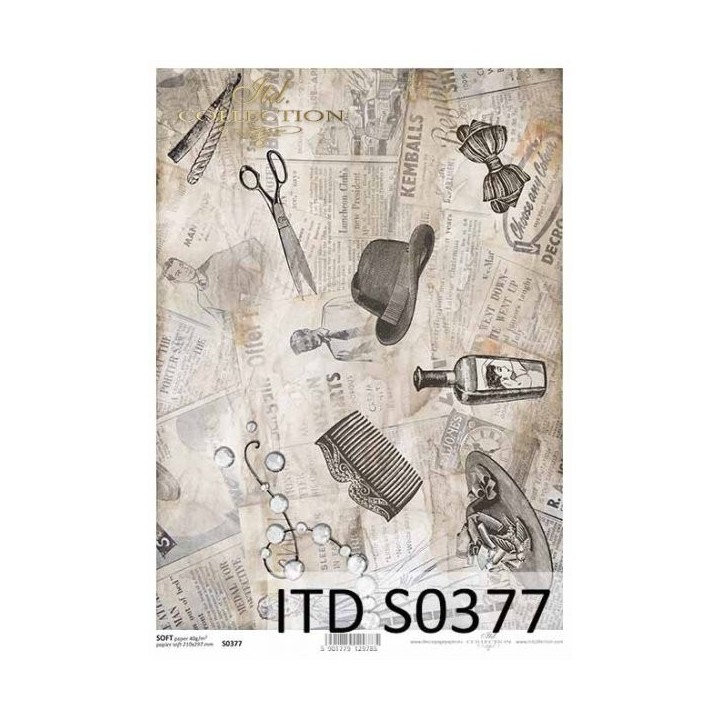 Decoupagepapier Zacht ITD S0377