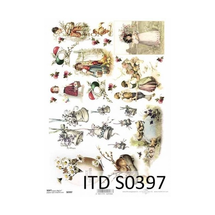 Decoupagepapier Zacht ITD S0397