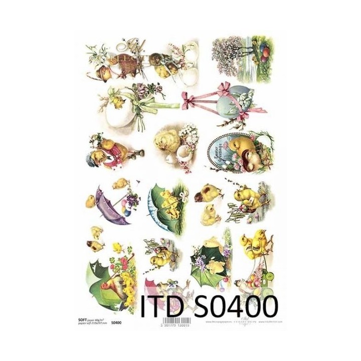 Decoupagepapier Soft ITD S0400