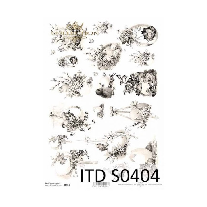 Decoupagepapier Soft ITD S0404